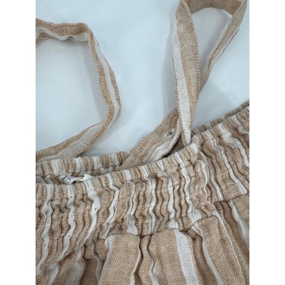 Tularosa Breanne Tiered Tank Convertible Straps Linen Blend Stripe Size Large - Picture 10 of 10